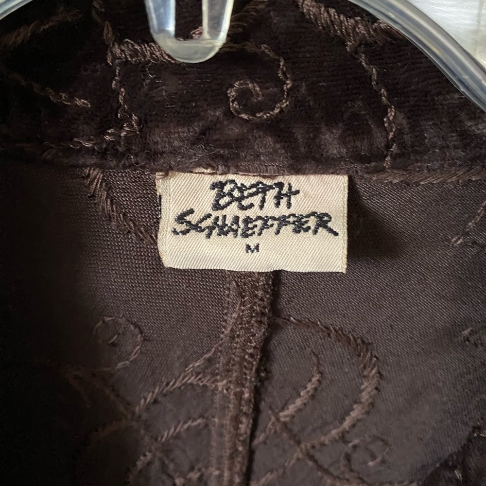 Brown Top/Jacket With Leaf Pattern - image 2